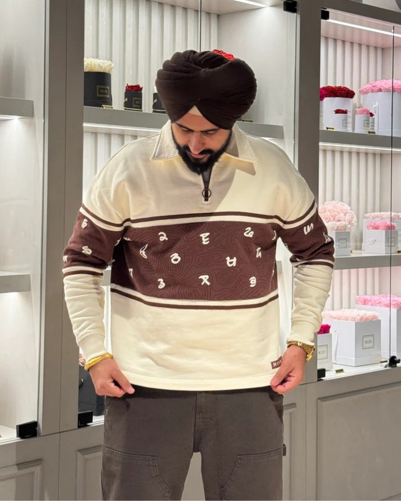 Gurmukhi Oversized Polo